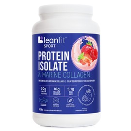 LeanFit LEANFIT SPORT PROTEIN ISOLATE & MARINE COLLAGEN (24 Servings, Strawberry Raspberry)