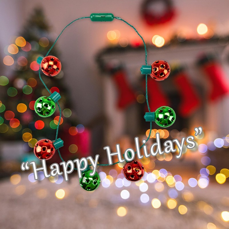 VFM e-Store - Christmas Light Up Necklace Christmas Bauble Decoration