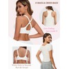 OXYIBRAS Wireless Bras for Women No Underwire Mesh Crossover Bra