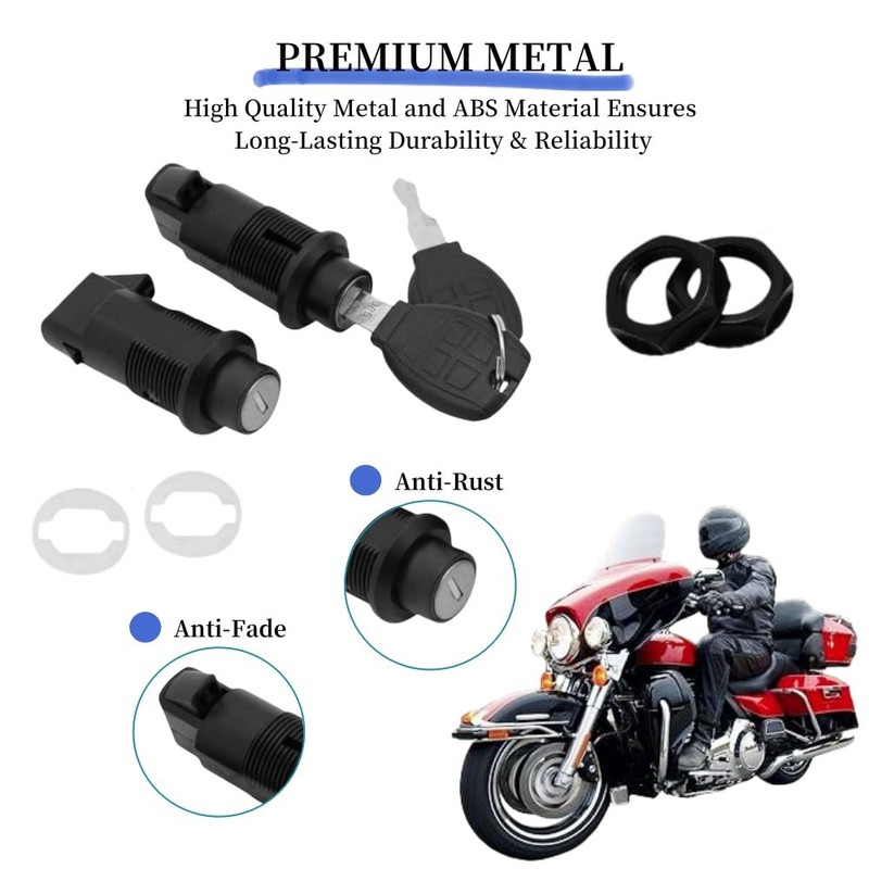2 Keys Saddlebag Lock Set,Universal RS Lock Set, Hard Bag