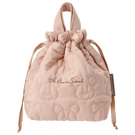 Skater KBCL9-A Quilted Fabric Insulated Lunch Drawstring Bear School Cocoa