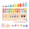 Tablero Logaritmos 3 en 1 Montessori Madera JSXing Juego Educativo