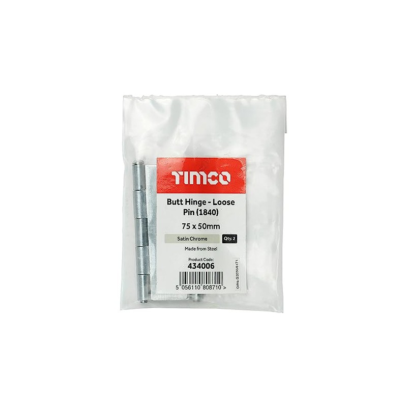 Timco - Butt Hinge - Loose Pin (1840) - Satin