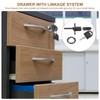 PATIKIL 4Pcs Drawer Lock with Keys, 16mm(5/8") File Cabinet Lock