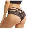 Sofishie Sexy Strappy Lace Panties - Black - Large