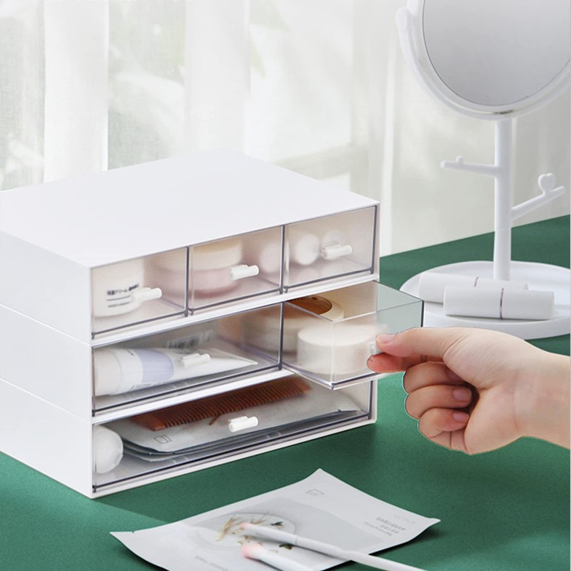 Desktop Organizer-Stackable Organizer Drawers, Desk Storage Perfect For Collection Small
