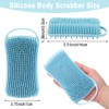Silicone Body Scrubber, 2 in 1 Soft Silicone Loofah 2