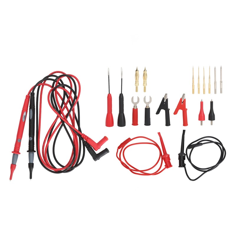 20Pcs Multimeter Test Cable Crocodile Clip Needle Probe Connecting Cable