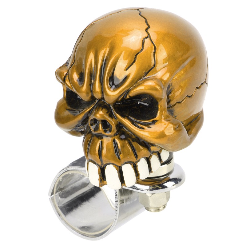 Steering Wheel Spinner Knob Skull Shape Universal Power Handle for