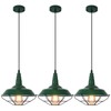 SESIMENT Green Farmhouse Pendant Light, 3 Packs 10.5 inch, Modern