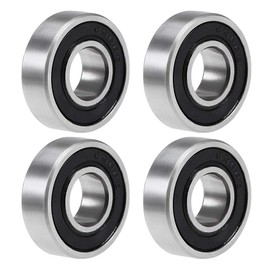 sourcing map 4 x Deep Groove Ball Bearings 8 x 19 x 6 mm 698-2RS Double Sealed Chrome Bearing Flange Ball Bearing Roller