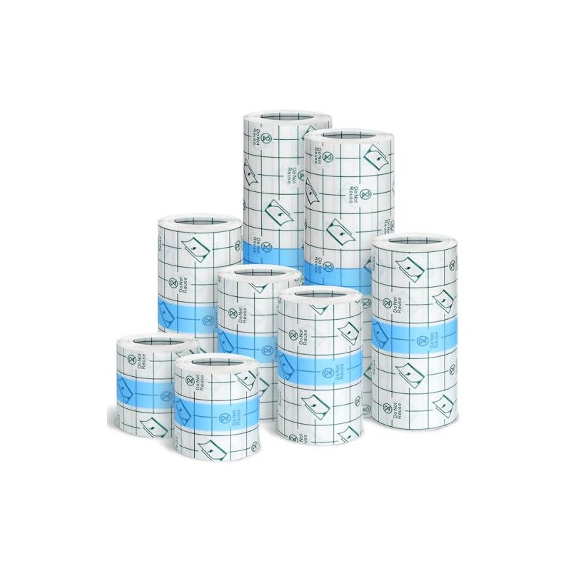 Siifert Waterproof Tattoo Aftercare Bandage - 8 Rolls Various Sizes