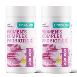 DrBioCare DrBioCare Women's Complex probiotics, Ashwagandha Extract, Cranberry Concentrate, Mulberry Leaf Extract, Non-GMO, Gluten-Free, Soy-Free, Dairy Free, 120 Capsules