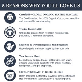 Sweave 100% Organic Cotton Pillowcases King - Oeko-Tex Certified 415 Thread Count - 100% Organic Cotton, Skin-Friendly, Silky Soft Sateen Weave, 2 PC Pillow Covers (White)