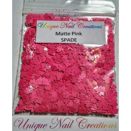 Unique Nail Creations CLUB & SPADE Shape~U CHOOSE~Nail•Ac - Matte Pink Spade