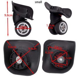 itdegno 2 x Universal Luggage Suitcase Replacement Wheel Wheel Swivel Wheels Travel Suitcase Swivel Wheels Trolley Replacement Wheels OD 49 mm