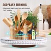 HPC Decor 12Inch Beaded Lazy Susan- Wooden Lazy Susan Organizer