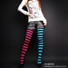 SOXXI Long Thigh-High Socks, Bordered Women's, 22-25 cm, Made in