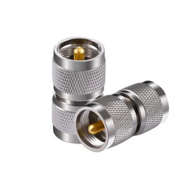 Vecys UHF Adapter PL-259 UHF Male to UHF Male Coaxial Cable Adapter SO-239 Plug for Amateur Radio Pack of 2