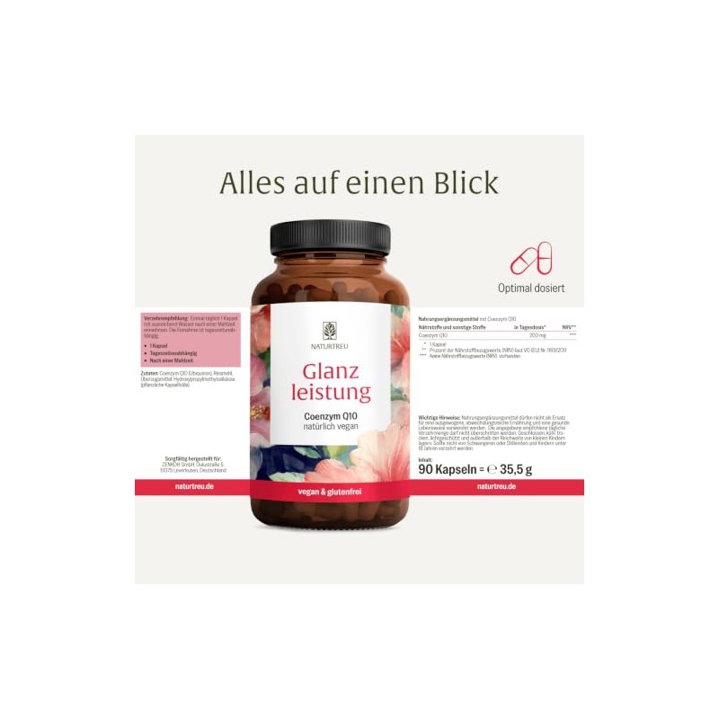 NATURTREU Coenzyme Q10 Capsules High Dose with 200 mg per