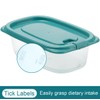 chenqi Rectangle Plastic Portion Box Sets with Lids Food Storage
