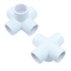 Marvexi 4Pcs 1/2 Inch 5 Way Pvc Connectors, White Furniture