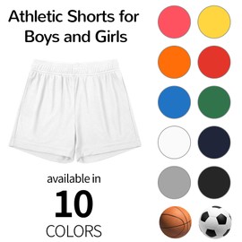 Dreammonkey - Pantalones cortos de baloncesto para niños y niñas, tallas 2T a jóvenes, Blanco, 2 Años