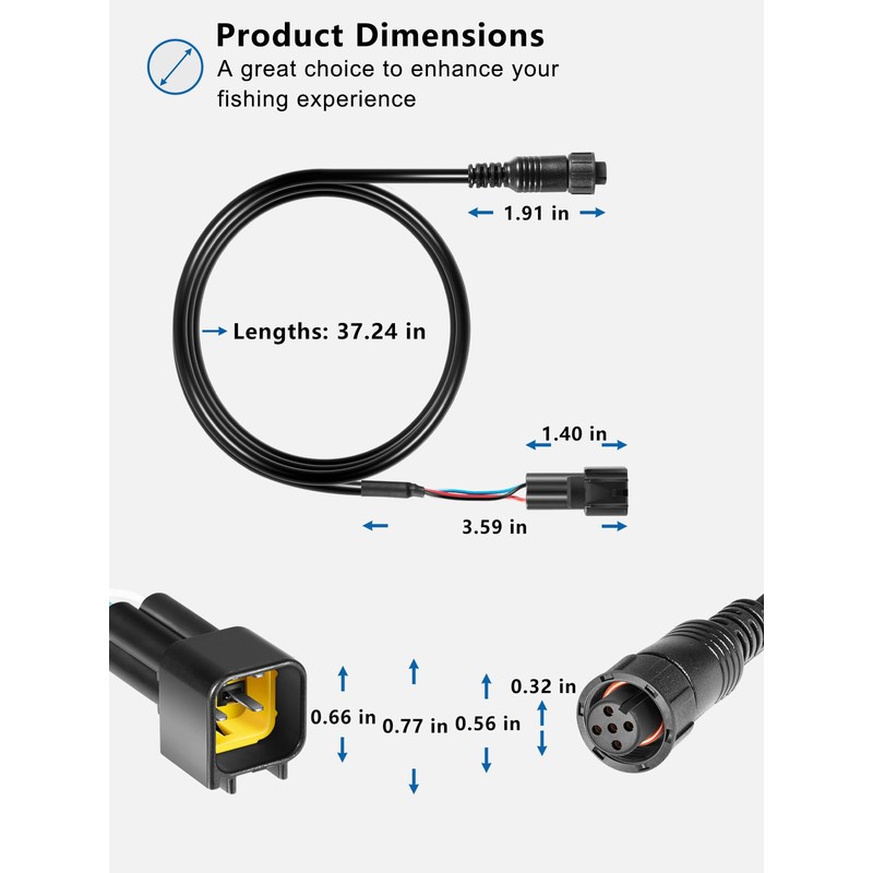 Replacement for 010-12770-00 Adapter Cable, for Yamaha Engine Bus to