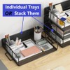 Stackable Letter Tray Paper Holder Desk Organizer for Home Office
