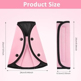 HASTHIP® Protector de Cinturón de Seguridad para Coche,Almohadilla Ajustable Viaje,Arnés Infantil con Cubierta Hombro Suave Accesorio para Niños y Familia