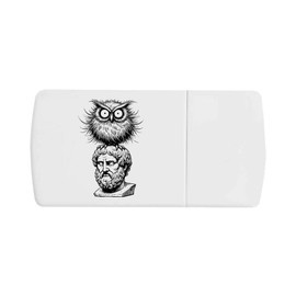 'Plato with Owl' Pill Box with Tablet Splitter (PI00032832)