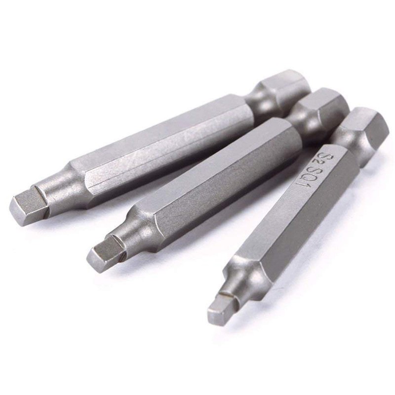 Gasea 3 Sets 2" Magnetic Square Head Screwdriver Bits 1/4"