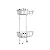Croydex Two Tier Stainless Steel Medium Corner Basket Shower Caddy,