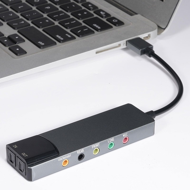 External Sound Card with 3.5 Mm Audio Jack, Support Optical