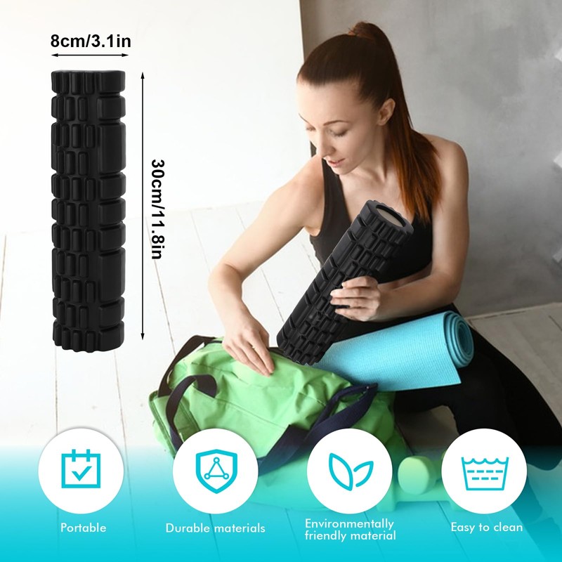 OAKENCREST Fascia Roller with 3D Texture Massage, Massage Roller, Foam