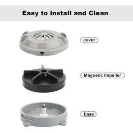 Generic Pipeless Magnetic Jet Head 4 Pin Portable Jet Spa Replacement for Bathtub, Pedicure Chair, SPA Tub, Head Spa Equipment (Grey), WF30A-silver