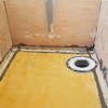 Square Shower Drain, 4-Inch Matte Black Kit with Bonding Flange,
