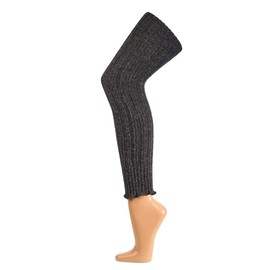 TippTexx 24 Cosy Leg Warmers Like Self-knitted Ones With Wool (Sheep And Alpaca), Leg Warmers, Also Over-The-Knee - Overknee anthracite.