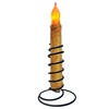Black Spiral Taper Candle Holder Stand Country Primitive Décor