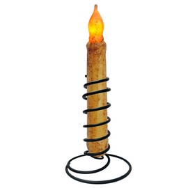 Black Spiral Taper Candle Holder Stand Country Primitive Décor