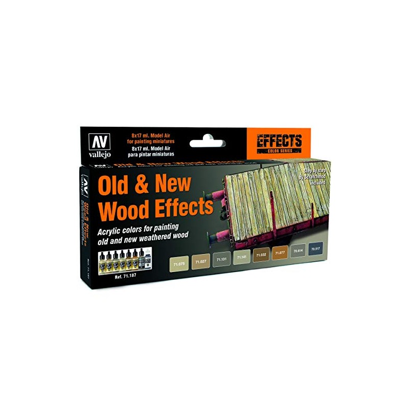 Vallejo Model Air Set 71187 Old and New Wood Effects