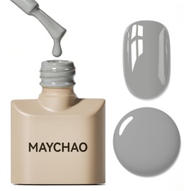 MAYCHAO- Esmalte de uñas en gel gris de 15 ml, 1 pieza, esmalte de uñas en gel, esmalte de uñas UV LED, para principiantes en manicura y salón de...  