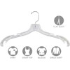 Clear Plastic Top Hanger with Rubber Non-Slip Shoulder Strips and