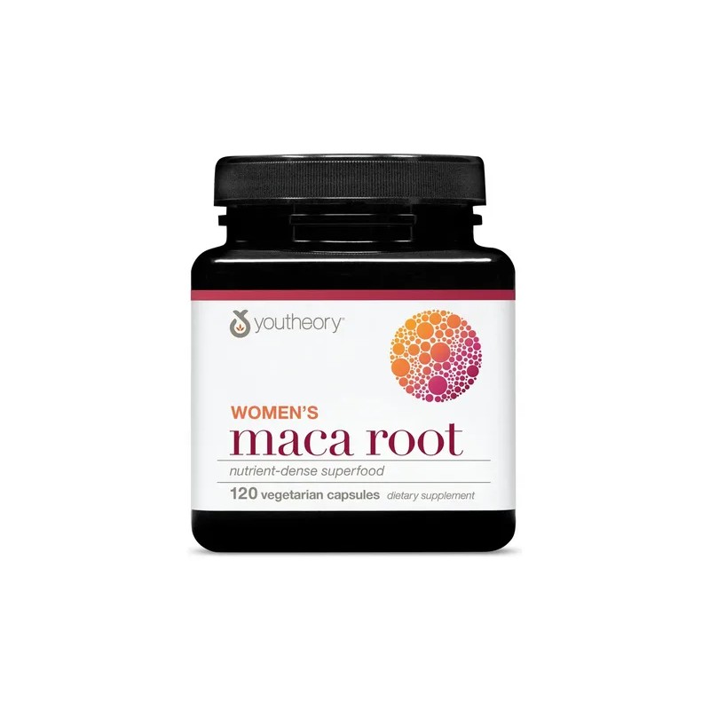 Youtheory Maca Root Mujeres Vegano 120 Cápsulas Gluten