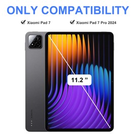 Keyboard Case for Xiaomi Pad 7/ Pad 7 Pro 11.2 Inch, 7 Color Backlit, Magnetic Detachable Wireless Bluetooth Keyboard, Multi-Touch Trackpad, Stain Resistant Cover, Rechargeable, Black (Backlit)