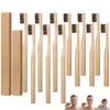 FoldTier 12 Pack Natural Horse Bristle Bamboo Toothbrush Family Pack
