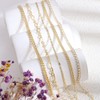 KNOWTODAY Stack Bracelets for Women 14k Gold Plated Trendy Stackable