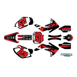 Graphics kit for Honda CRF150R (2007-2023) FH Series Red 9 Mil - Dirt pit bike motorcycle stickers,dirtbike racing decal automotive motocross accessories no plastics
