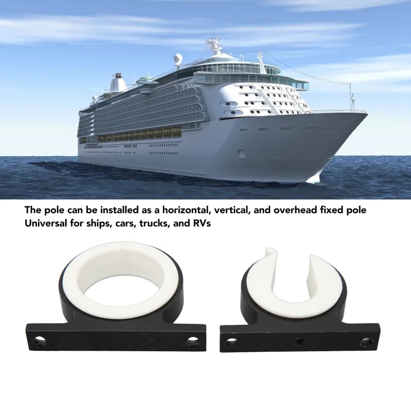 2 Pcs Fishing Rod Holder Horizontal Vertical Aluminium Boat Mounted