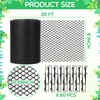 Windyun Gutter Guards Roll Black Plastic Guards Mesh Downspout Pipe